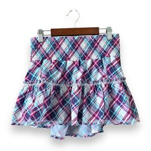 The Bubble Lawley Skirt Purple Blue White Plaid Size Small Preppy Sporty Summer